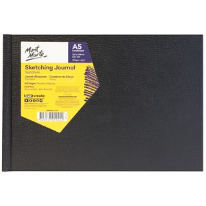 MSB0049 Signature Sketching Journal Croc Finish 150gsm A5 Landscape 100 Page 9328577012402