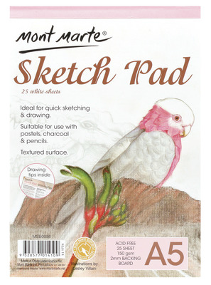 MSB0056 Signature Sketch Pad 150gsm 25 Sheet A5 148 x 210mm (5.8 x 8.3in) 9328577014109 MSB0056