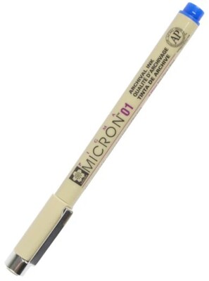 Sakura Pigma Micron Pen - 01 Blue 0.25mm PIGM01BL 084511306356