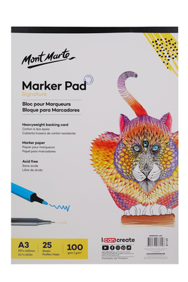 Signature Marker Pad A3 (11.7 x 16.5in) 25 Sheets 100gsm MGRD0203 9328577036156