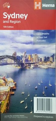 Sydney and Region Map 13th Ed. 9781925625103 HEMA Maps